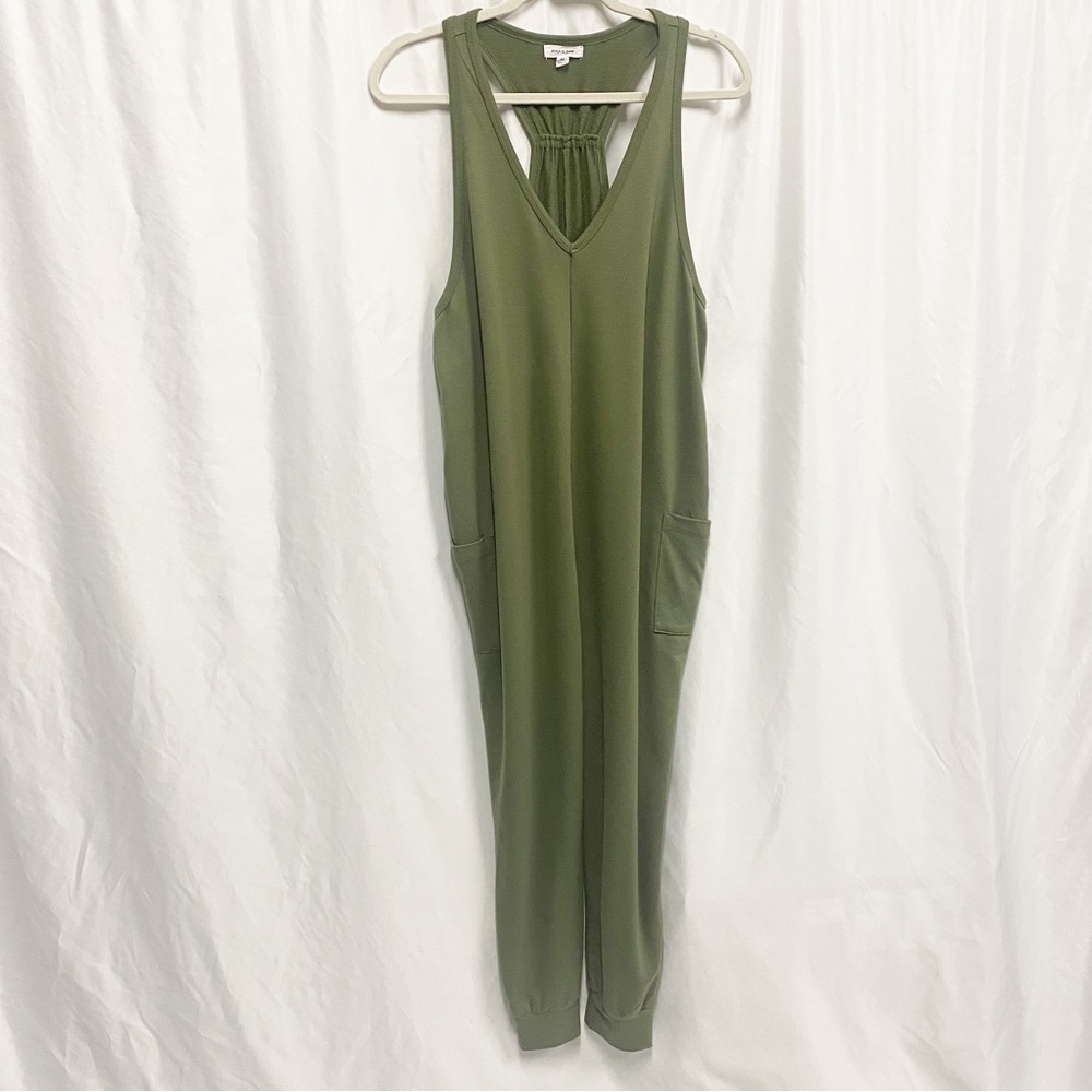Stitch & Pine Olive Green Sleeveless Lounge Jumpsuit
